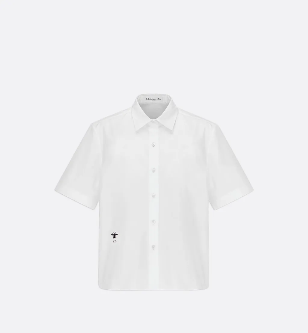 Cropped Button-Up Blouse