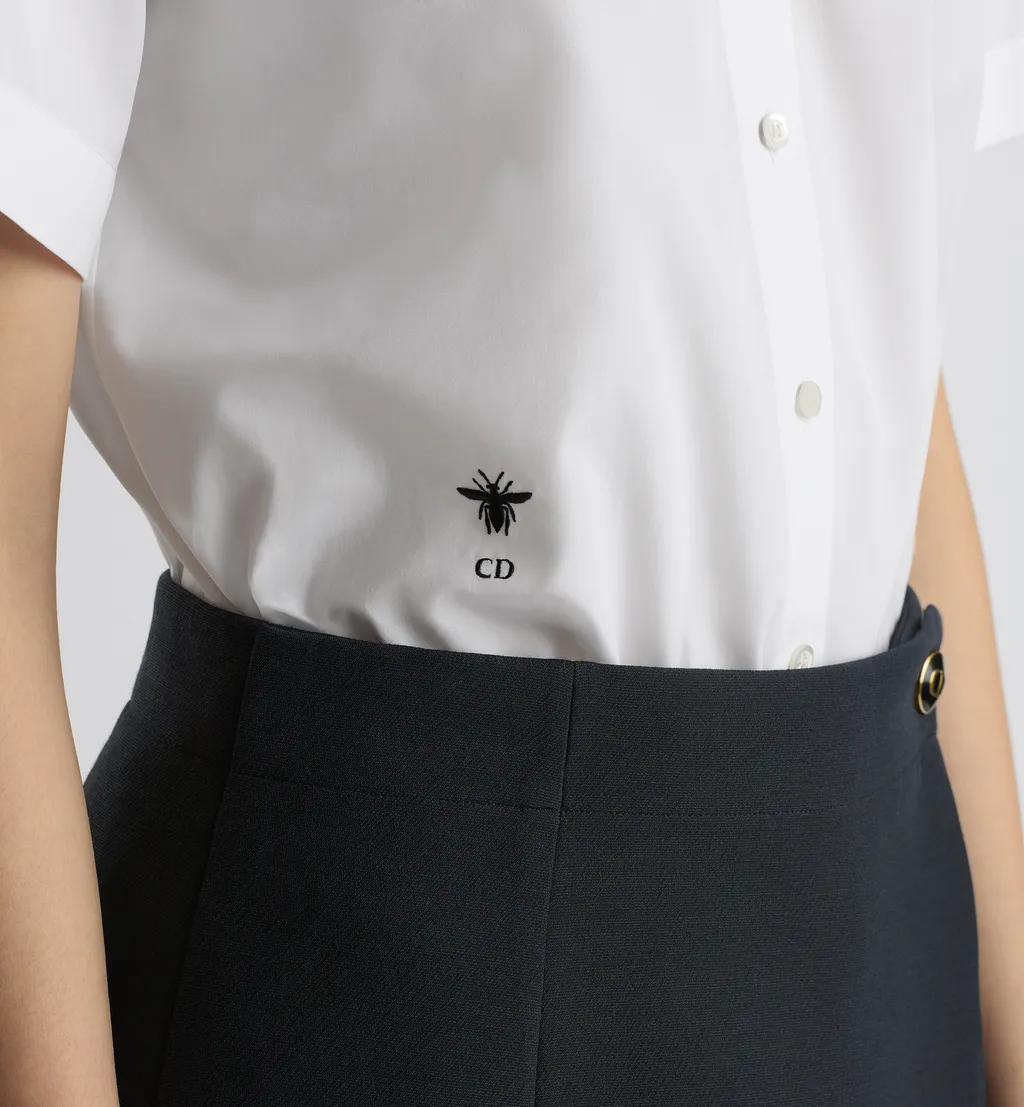 Cropped Button-Up Blouse