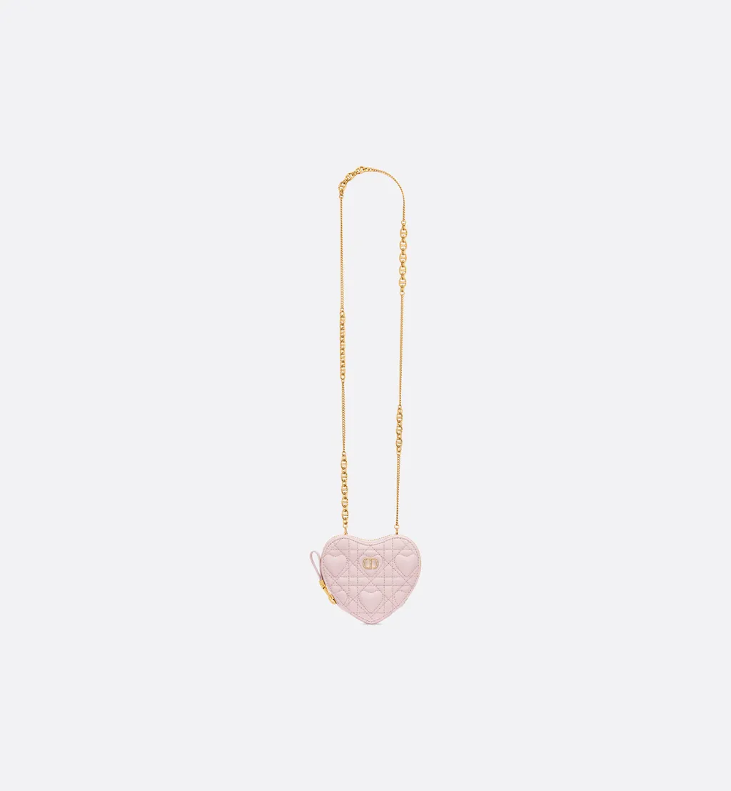Dior Caro Heart Pouch With Chain