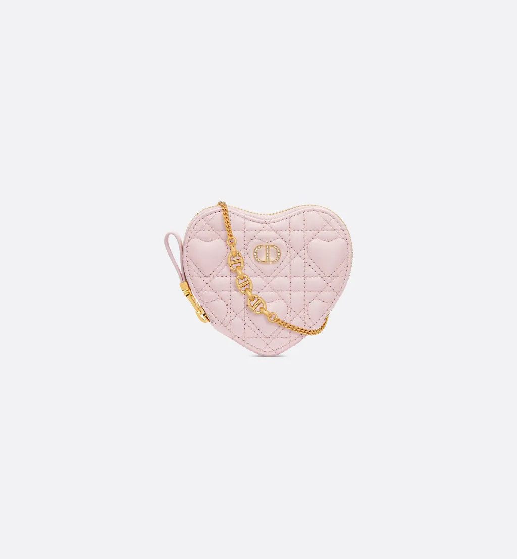 Dior Caro Heart Pouch With Chain