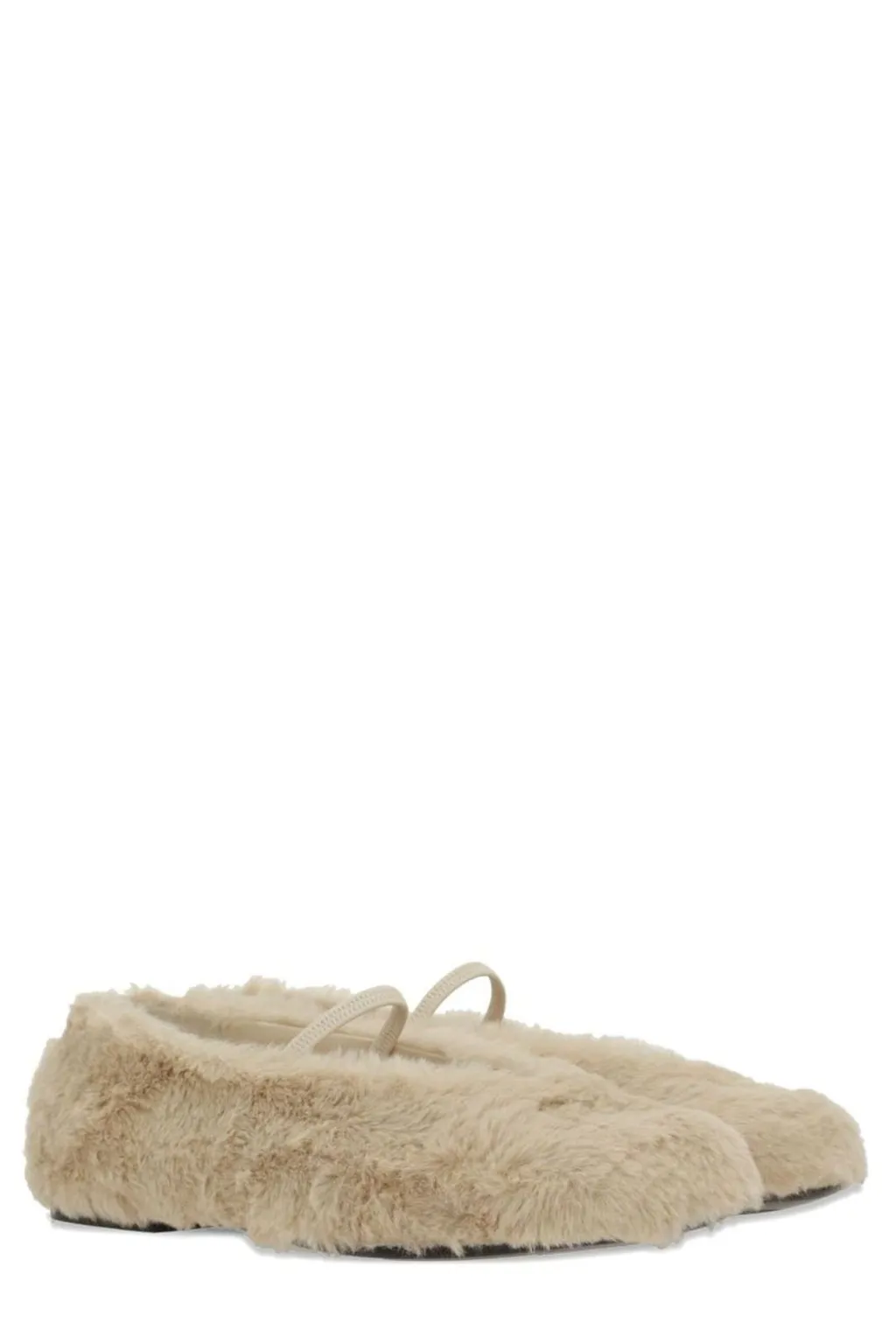 Nodaleto Faux Fur Ballerina Flat Shoes