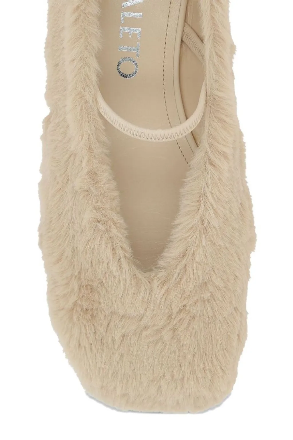 Nodaleto Faux Fur Ballerina Flat Shoes