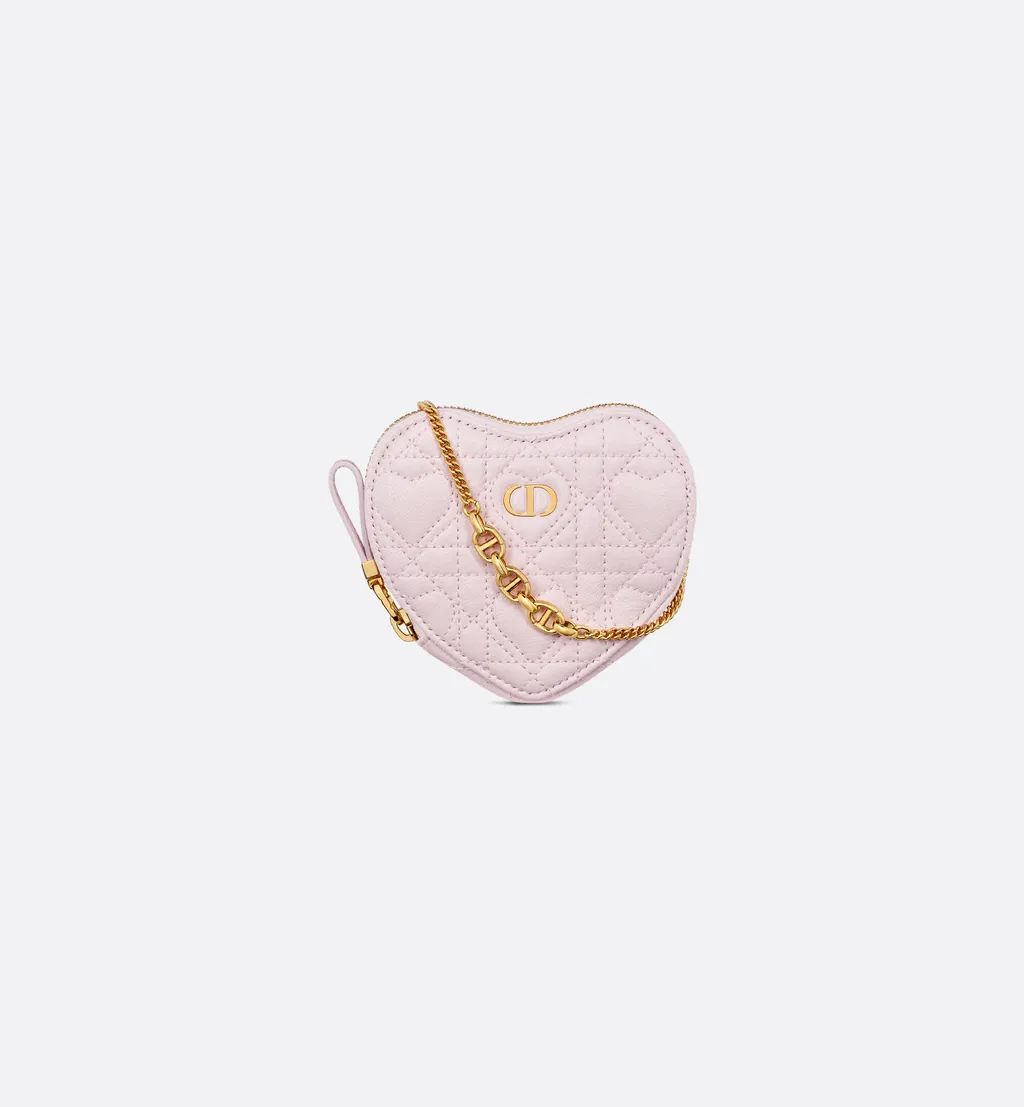 Dioramour Dior Caro Heart Pouch With Chain