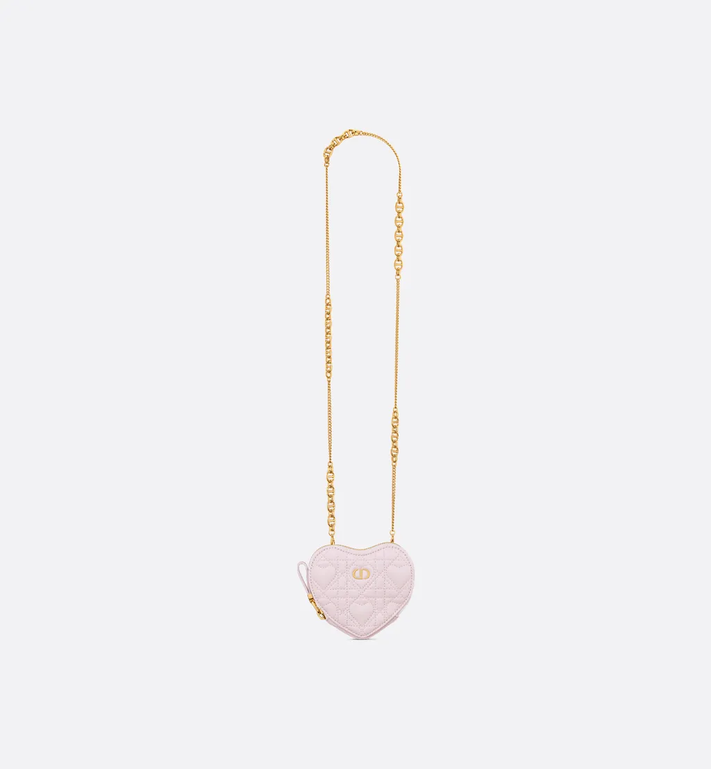 Dioramour Dior Caro Heart Pouch With Chain