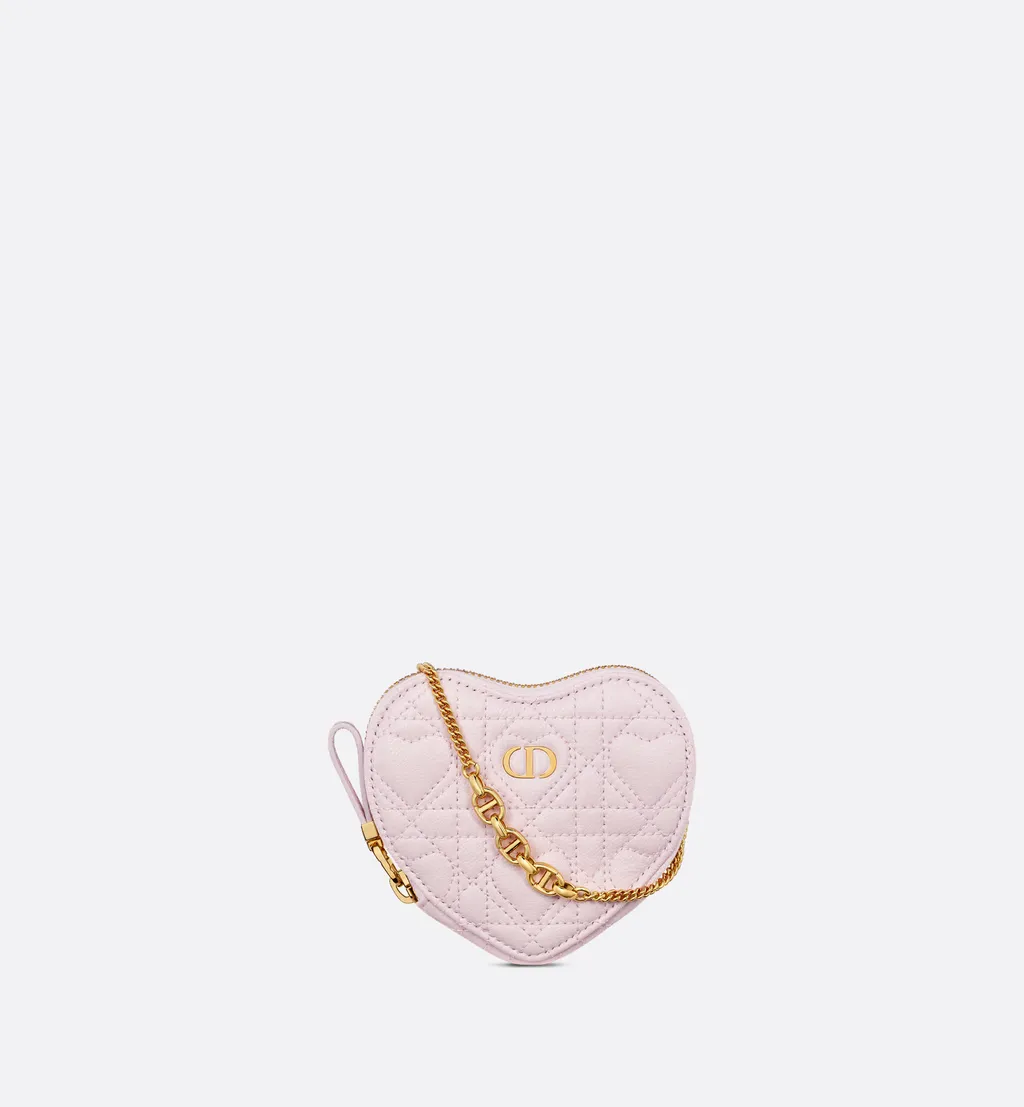 Dioramour Dior Caro Heart Pouch With Chain