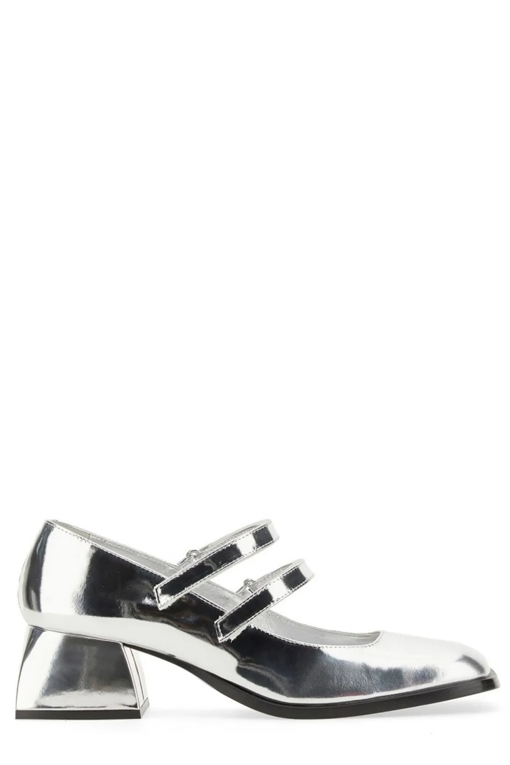 Nodaleto Bacara Metallic Heeled Mary Jane Shoes