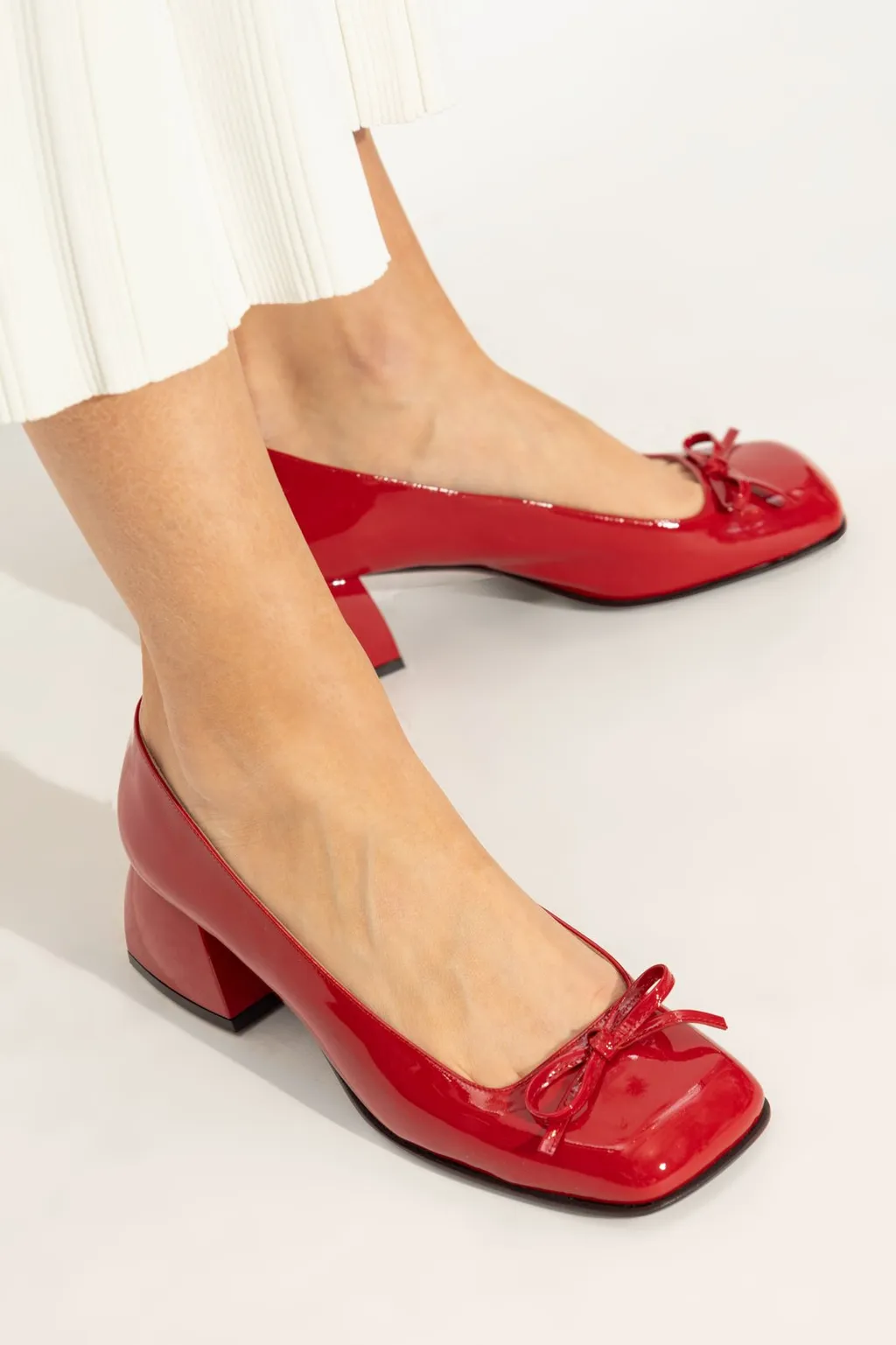 Nodaleto Bow Detail Block Heel Pumps