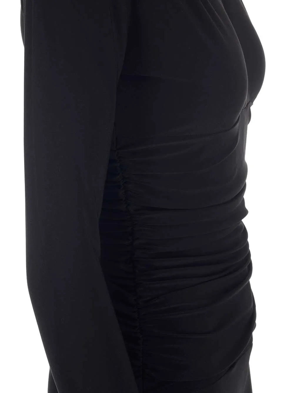 Norma Kamali V-Neck Gathered Jumpsuit