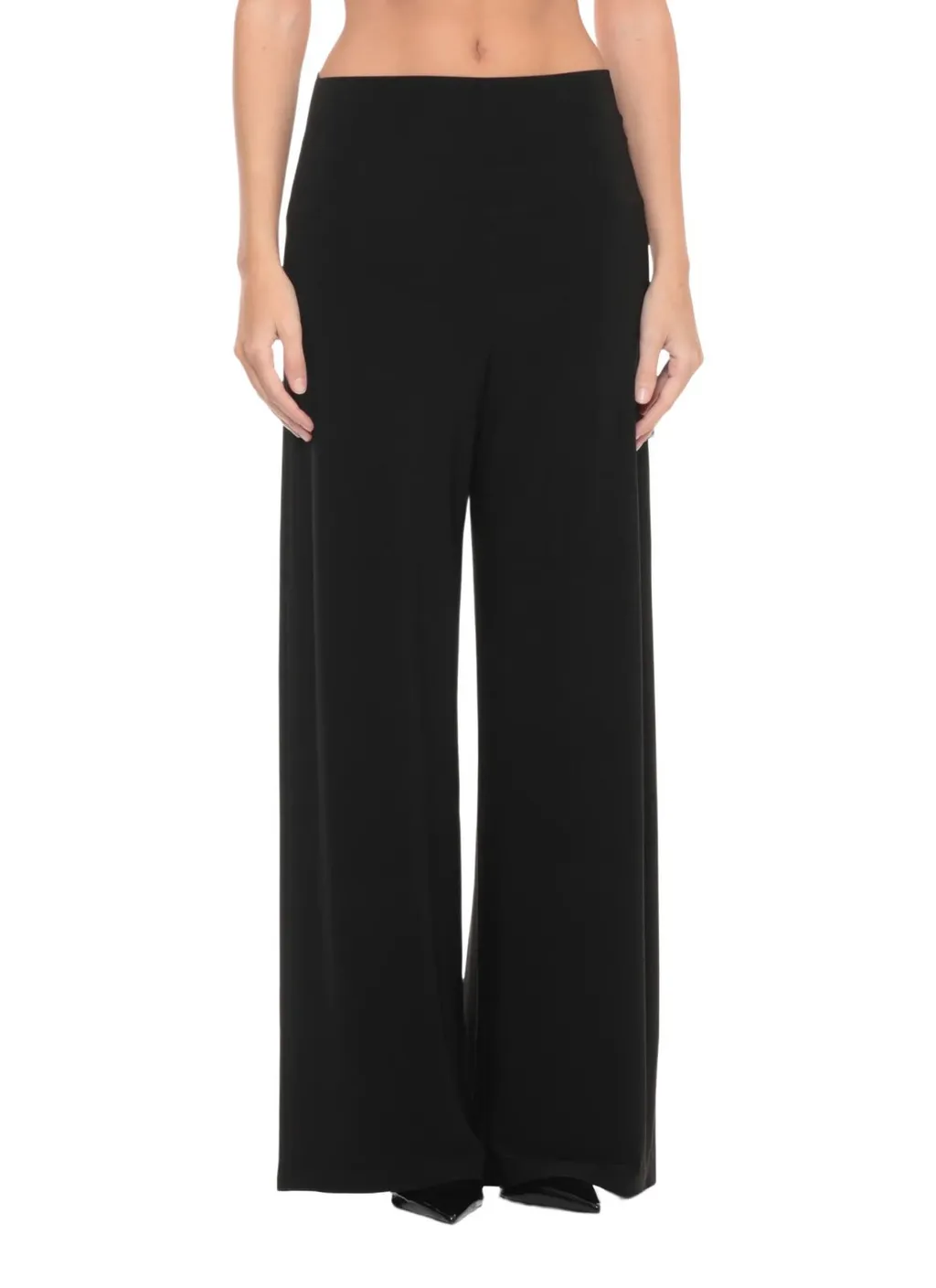 Norma Kamali Elastic-Waist Wide-Leg Pants