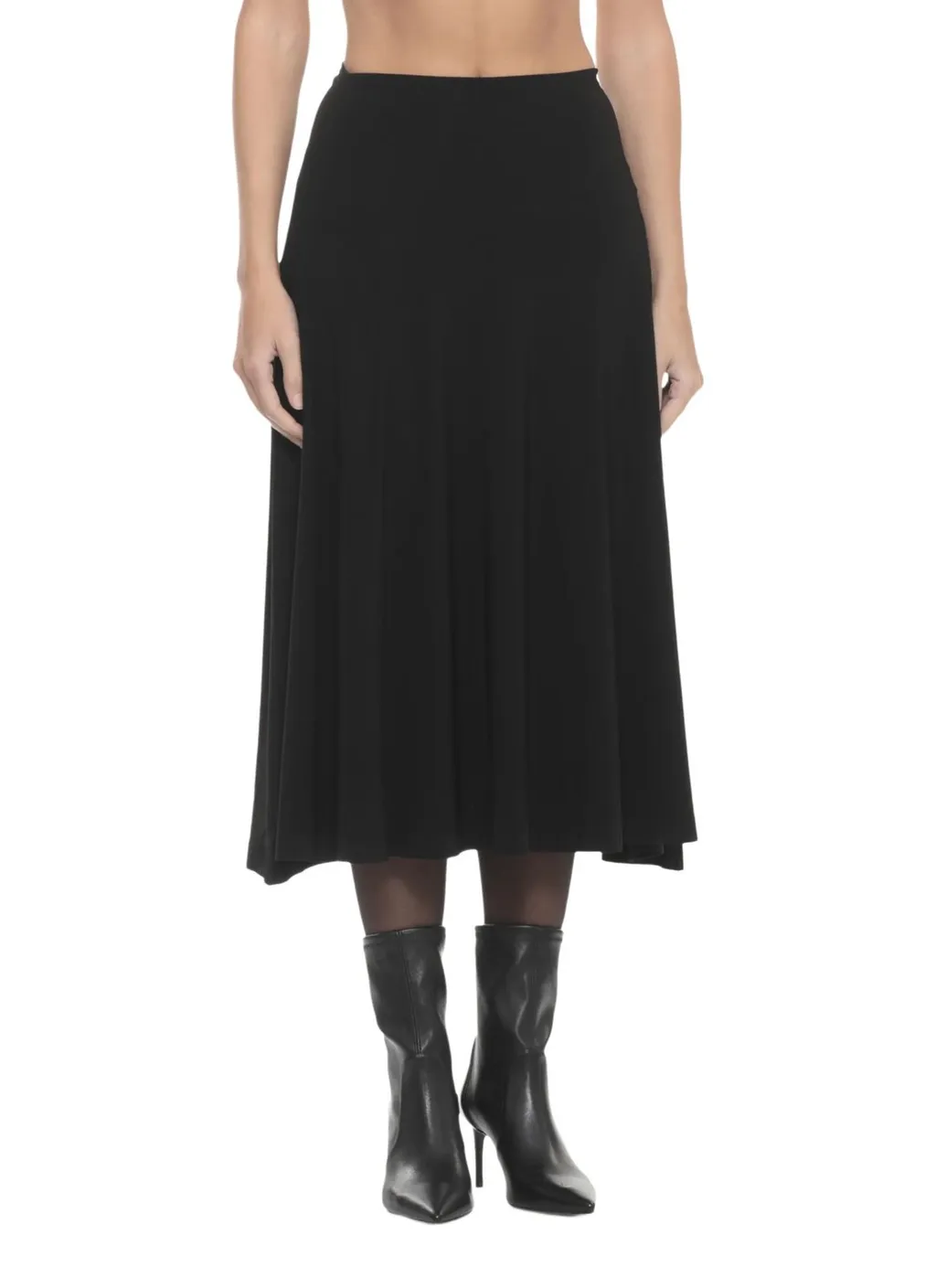 Norma Kamali Elastic Waist Midi Skirt