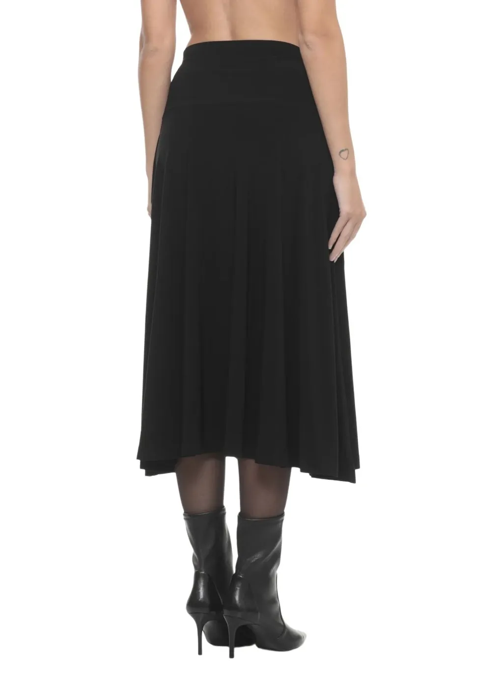 Norma Kamali Elastic Waist Midi Skirt