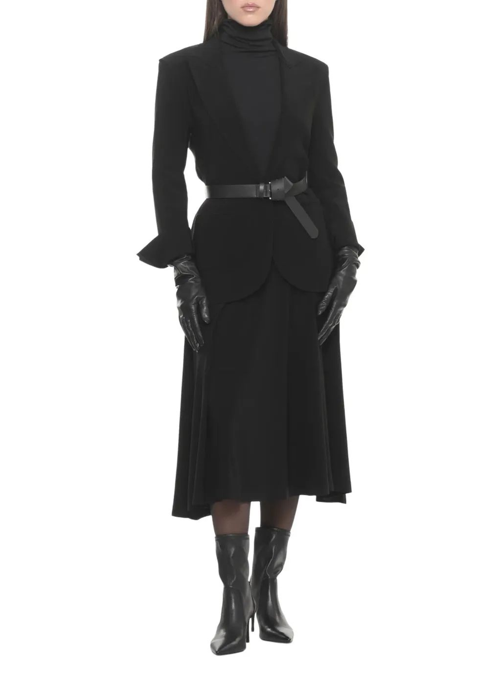 Norma Kamali Elastic Waist Midi Skirt