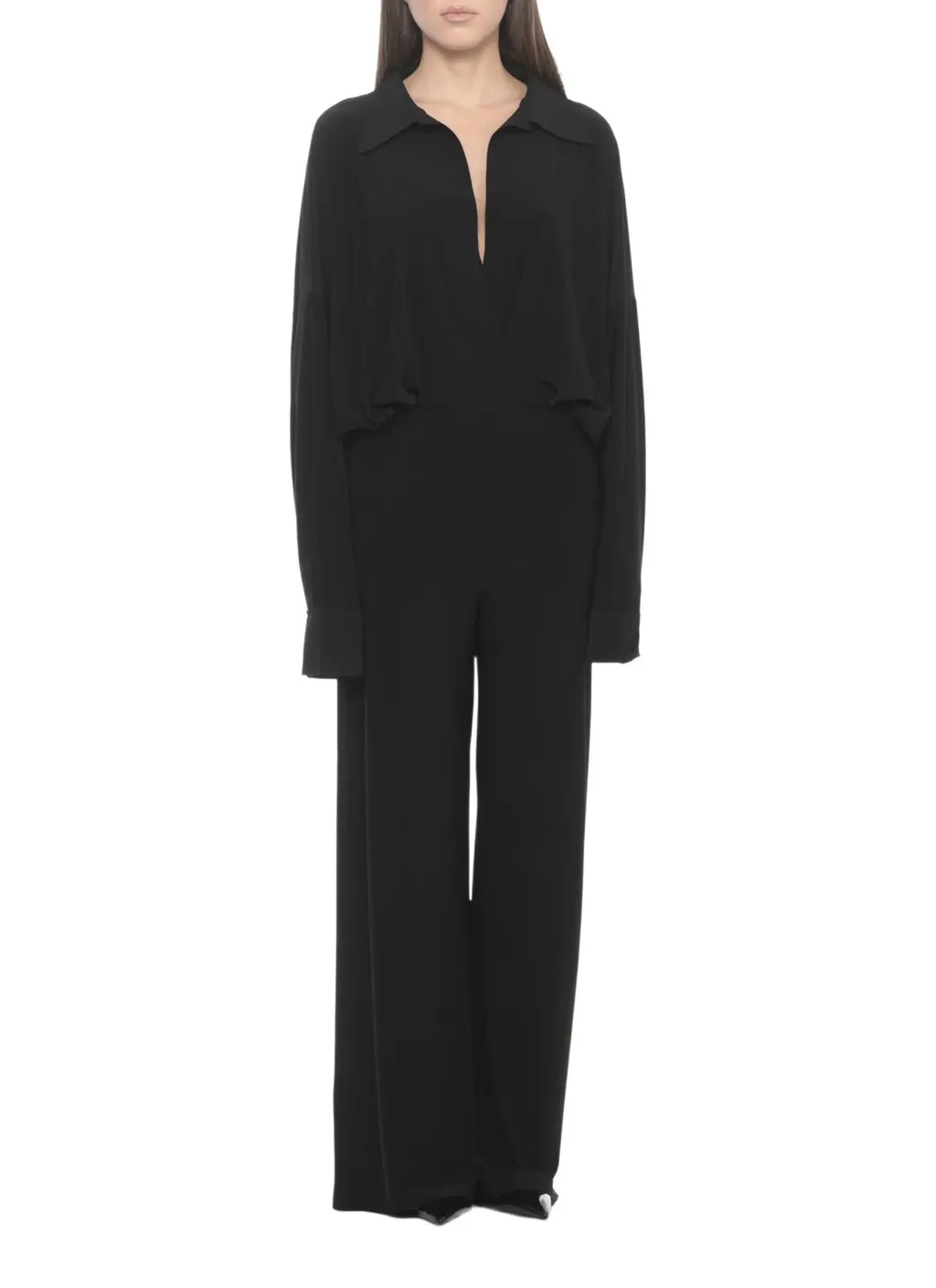 Norma Kamali V-Neck Bodysuit Top