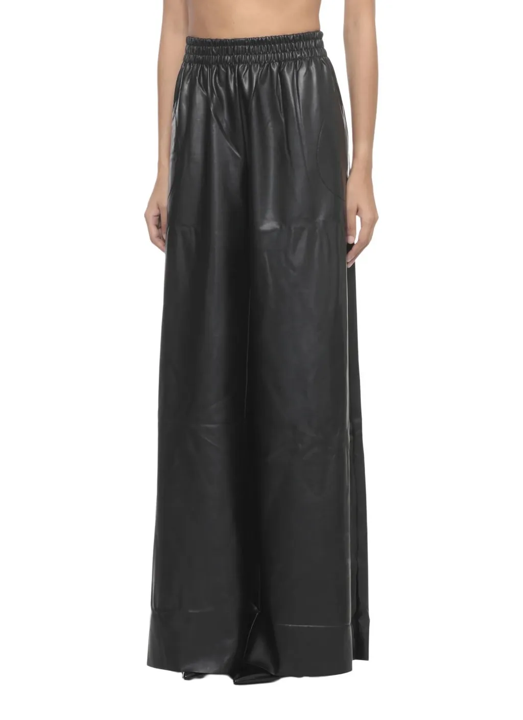 Norma Kamali Elastic-Waist Wide-Leg Pants