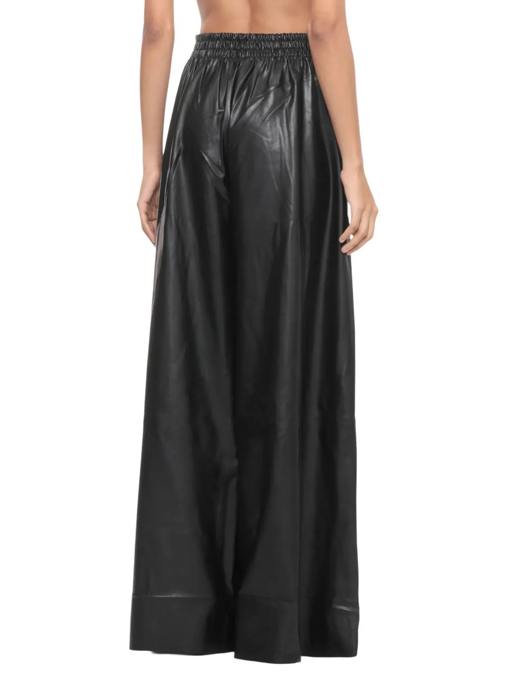 Norma Kamali Elastic-Waist Wide-Leg Pants