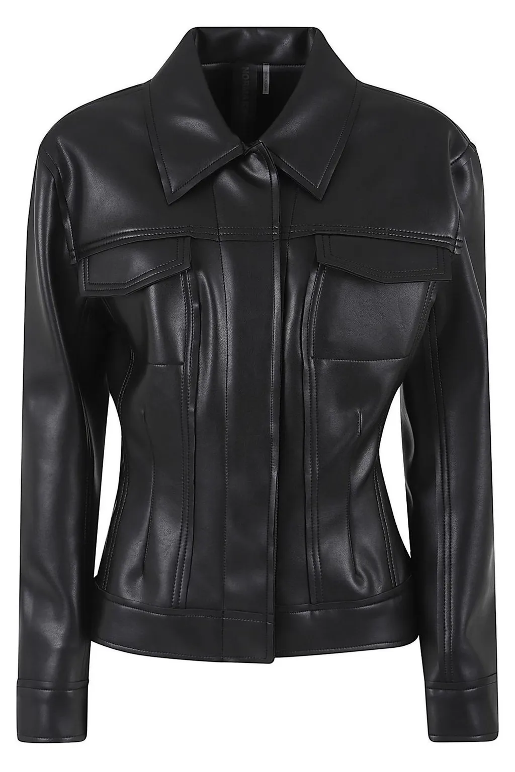 Norma Kamali Structured Faux Leather Jacket