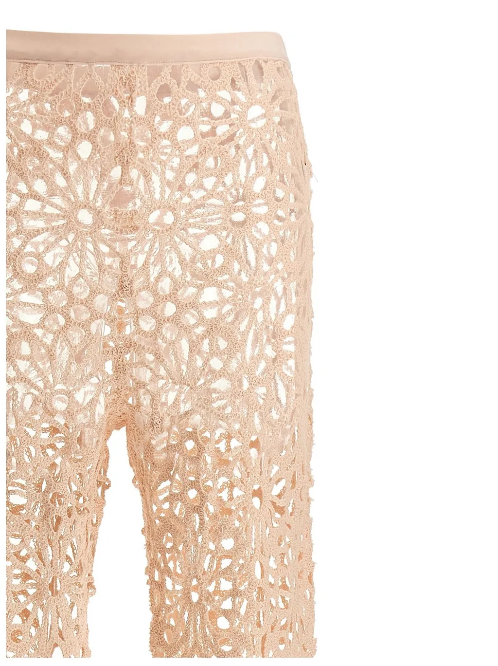 Norma Kamali Crochet Bootcut Pants