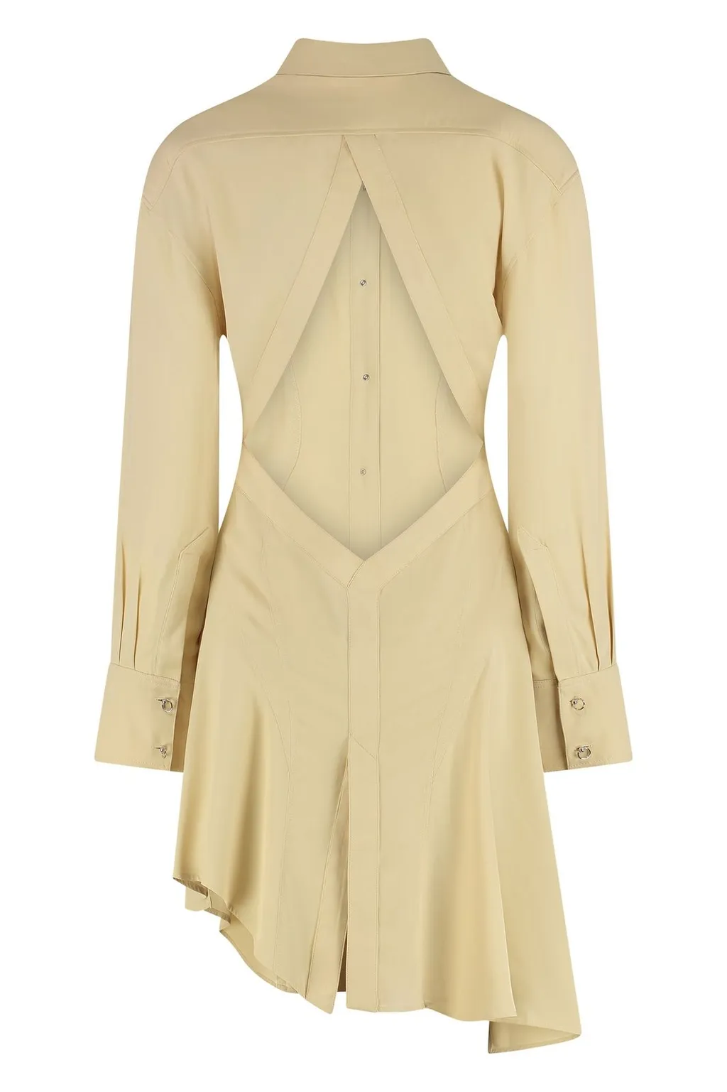 Mugler Cut-Out Shirt Dress