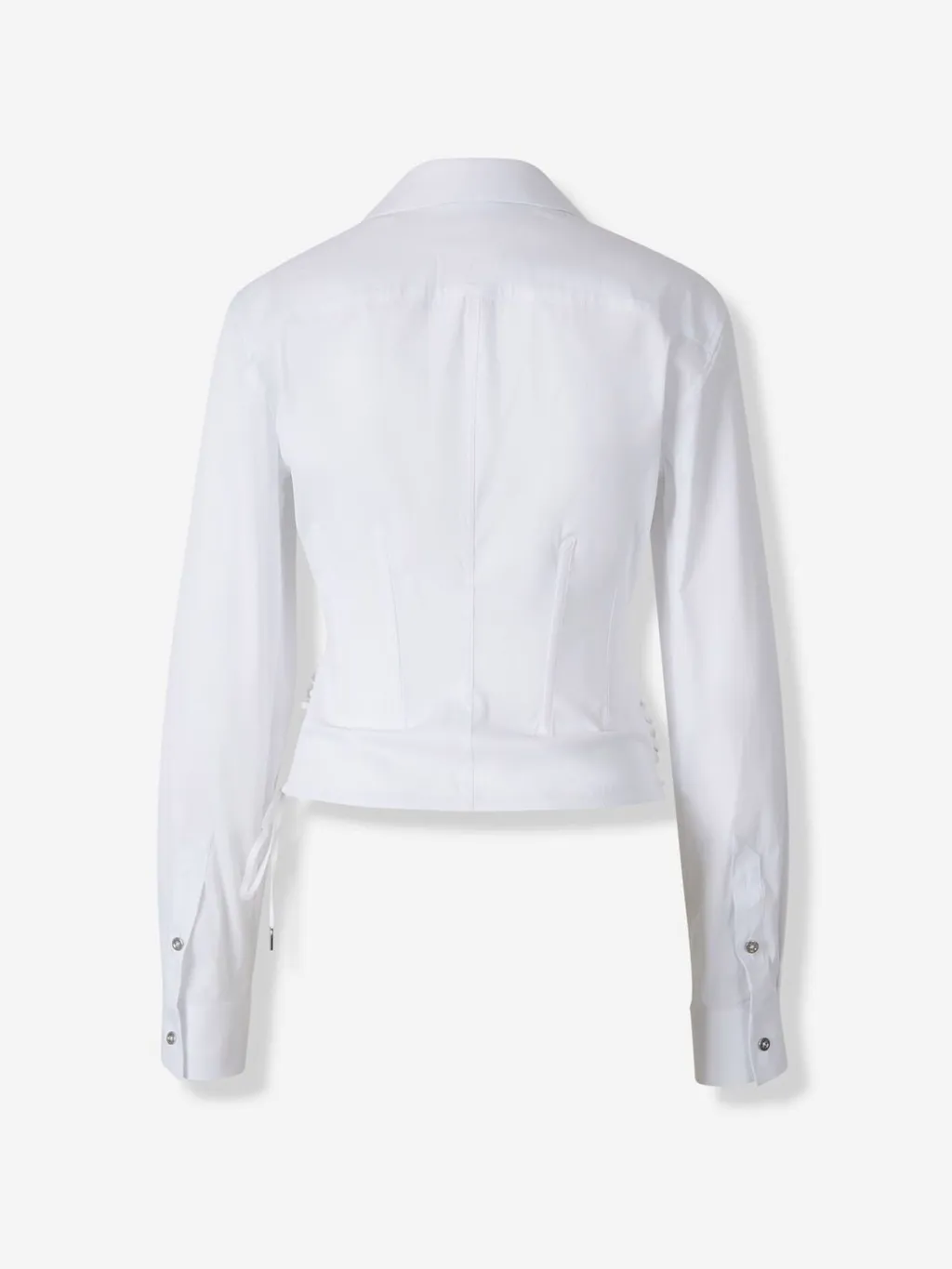 Mugler Zip-Front Poplin Shirt