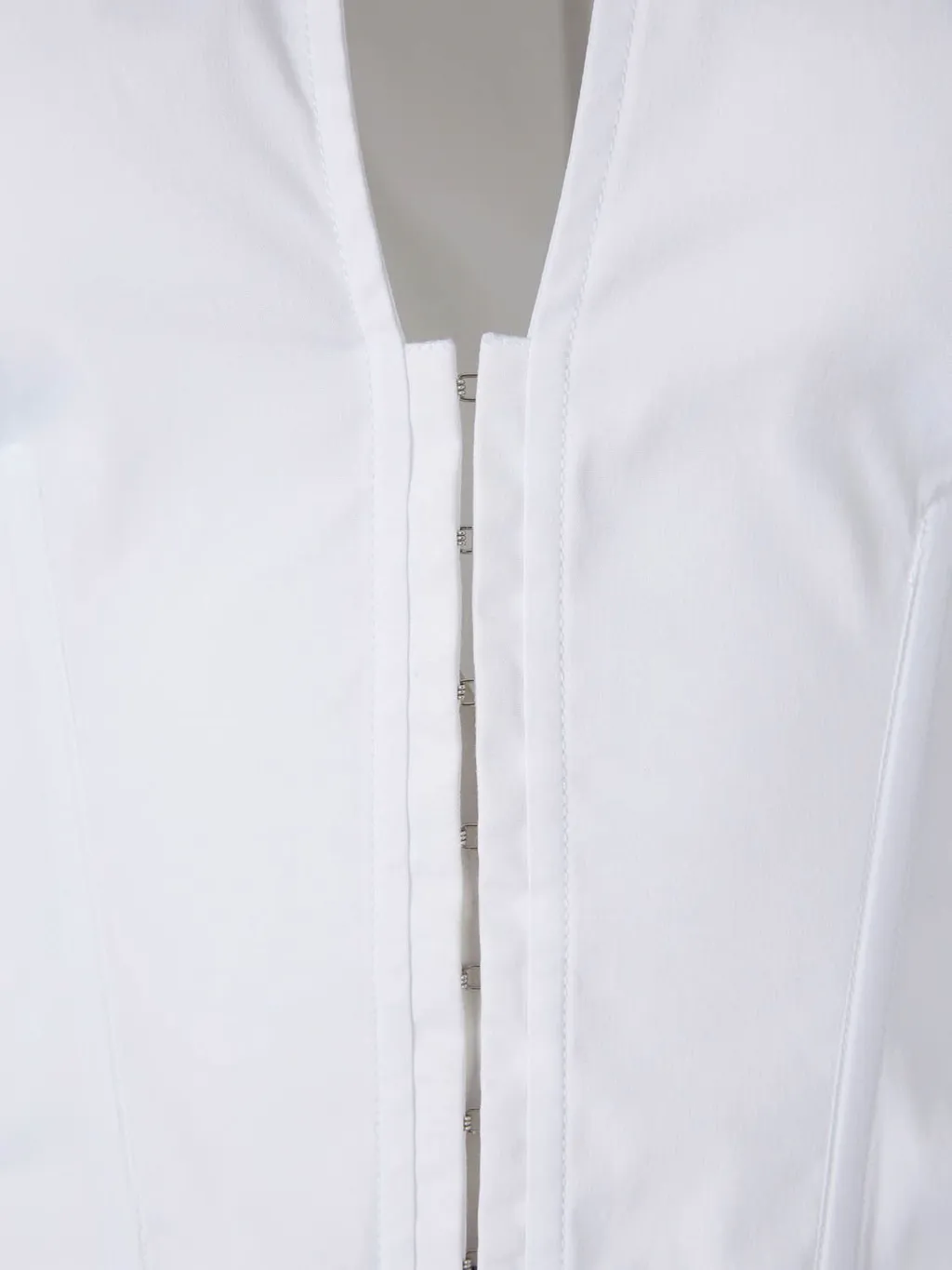 Mugler Zip-Front Poplin Shirt