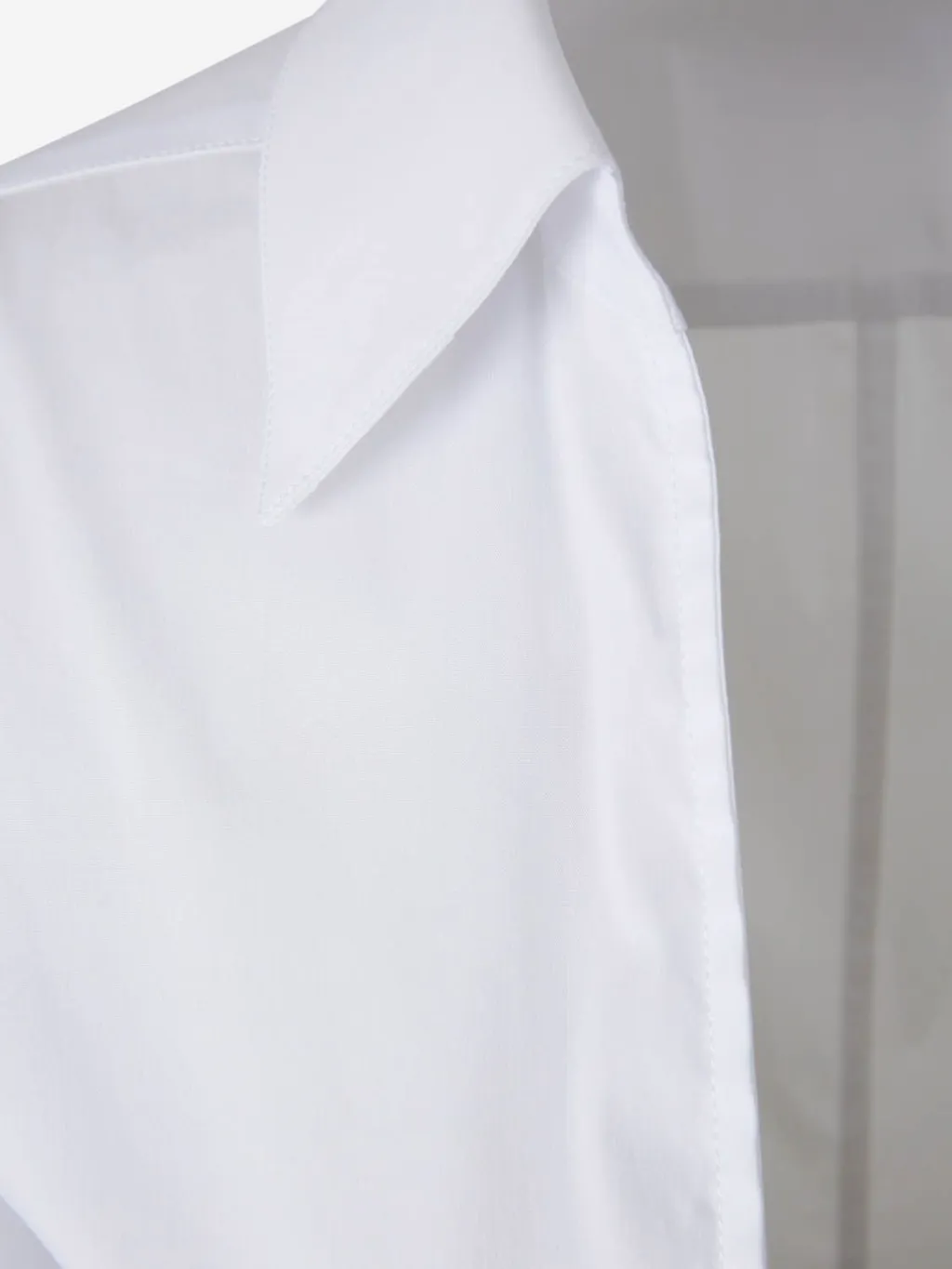 Mugler Zip-Front Poplin Shirt
