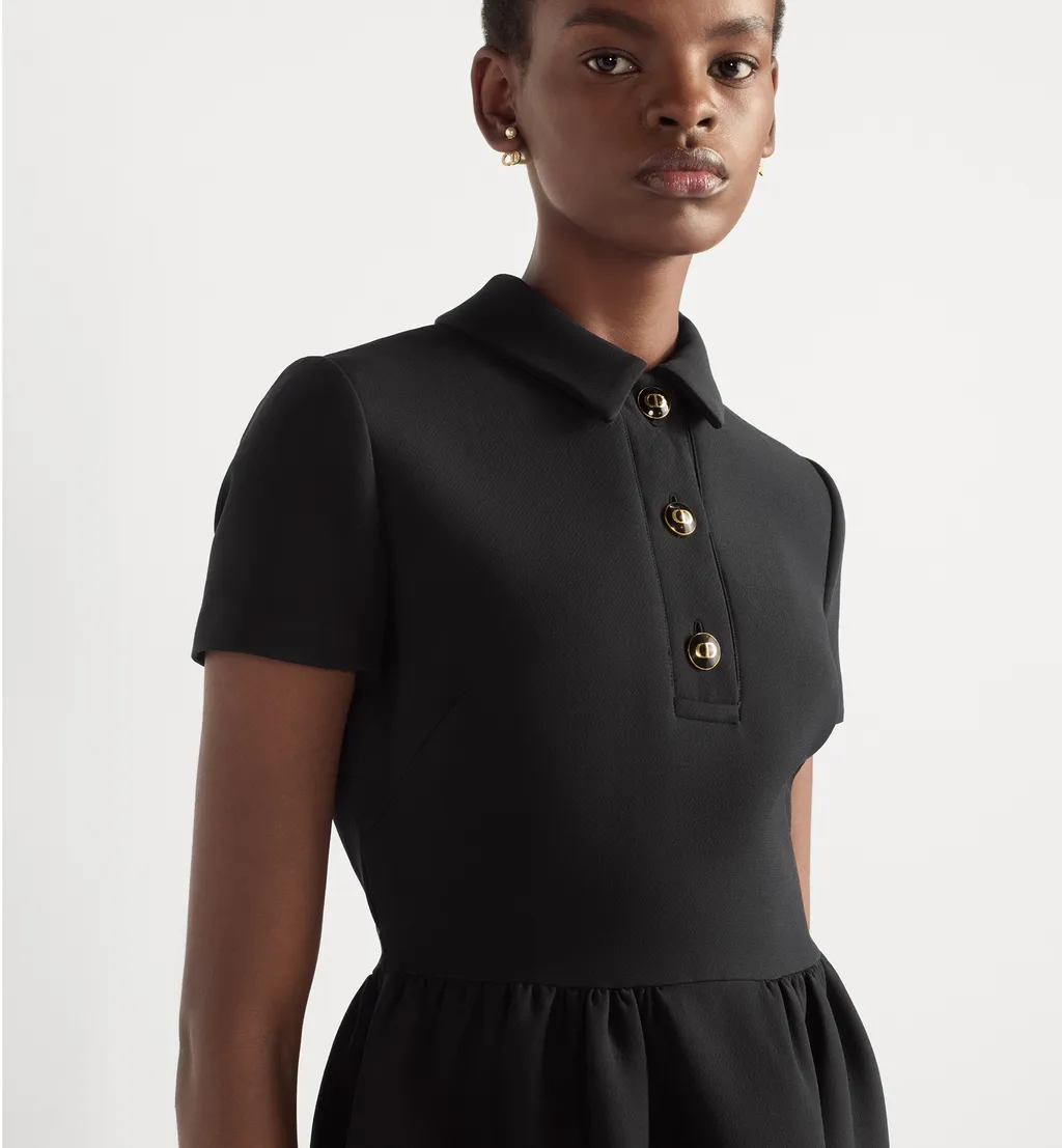 Fitted Dress With Cd Buttons