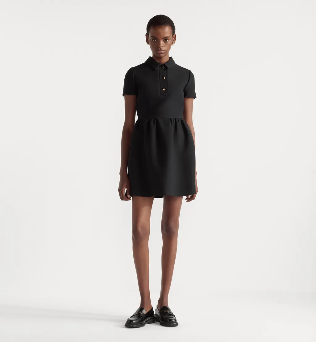 Fitted Dress With Cd Buttons