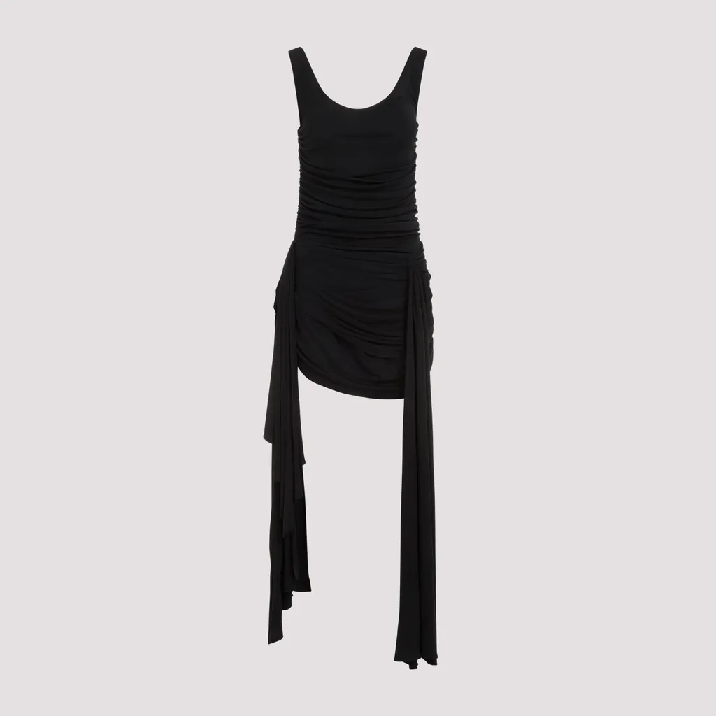 Mugler Ruched Draped Dress