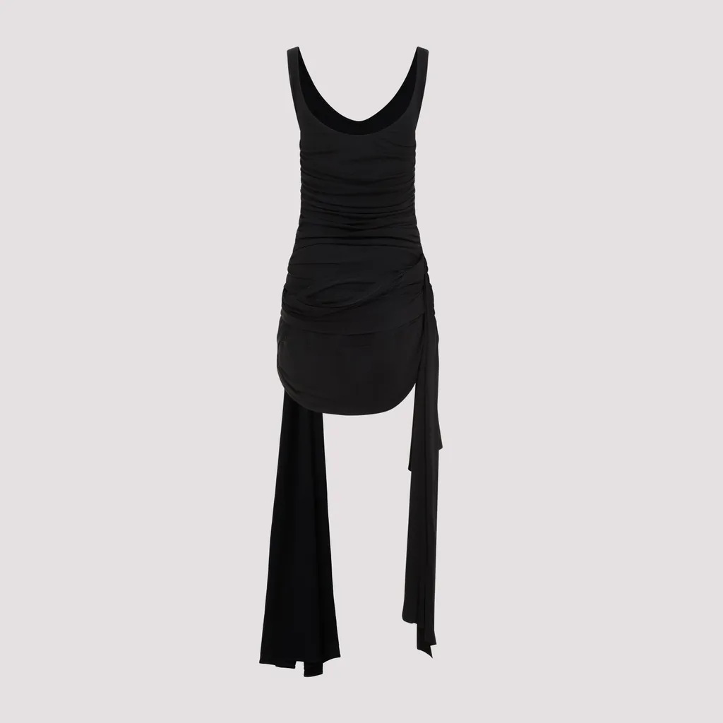 Mugler Ruched Draped Dress