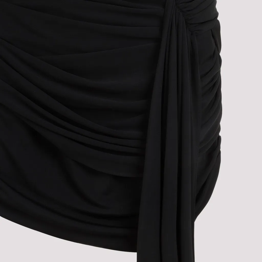 Mugler Ruched Draped Dress