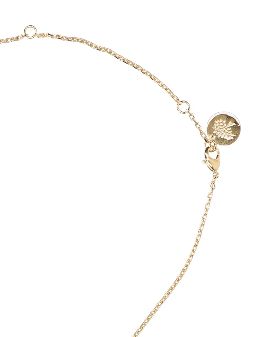 Mulberry Logo Pendant Embellished Necklace
