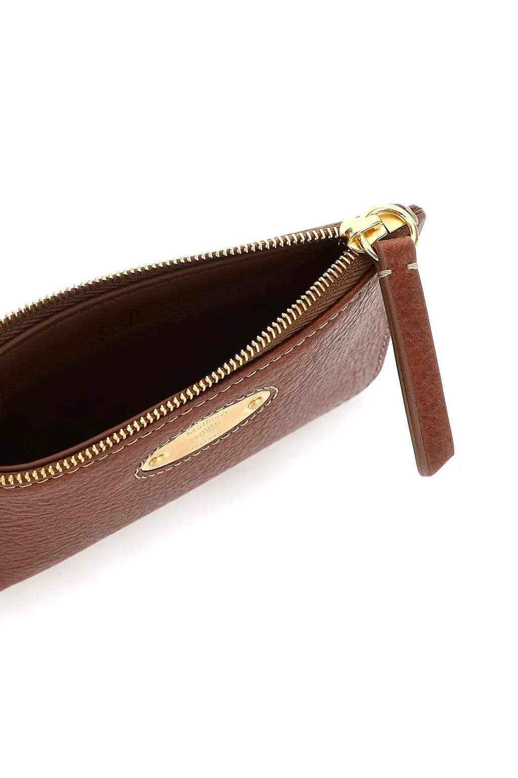 Mulberry Logo Engraved Zipped Coin Pouch
