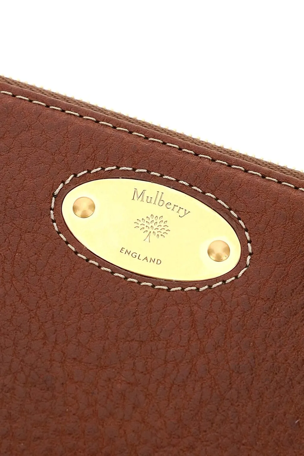 Mulberry Logo Engraved Zipped Coin Pouch