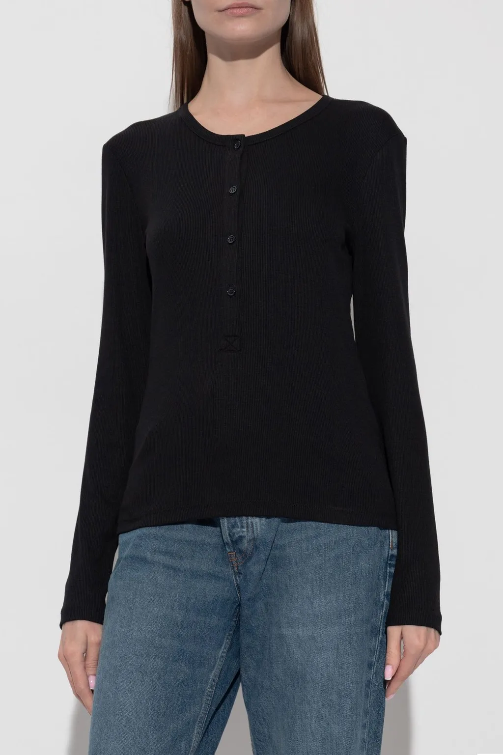Munthe Grace Ribbed Henley Top