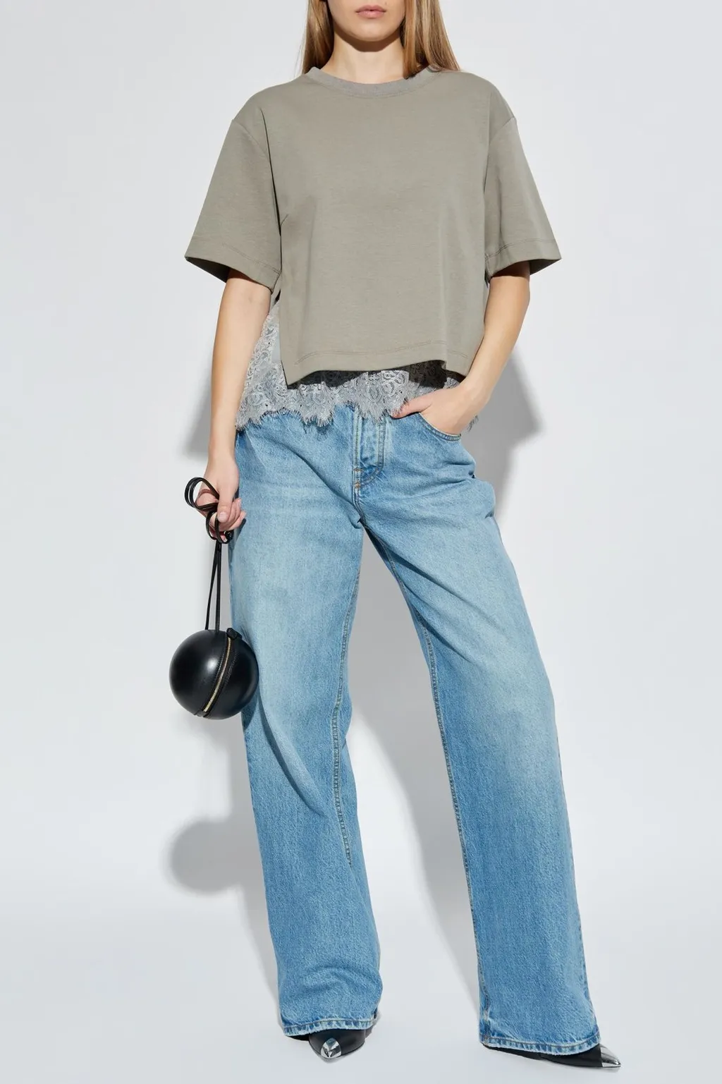 Munthe Rach Lace-Hem Top
