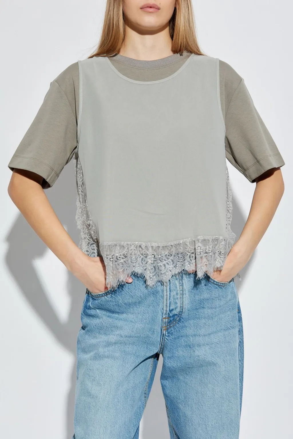 Munthe Rach Lace-Hem Top