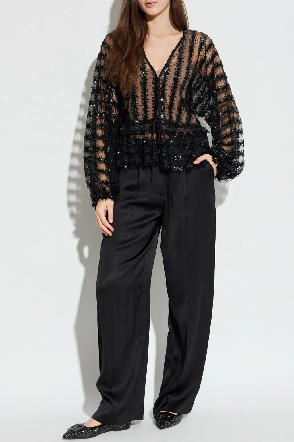 Munthe Remona Sheer Sequin Top