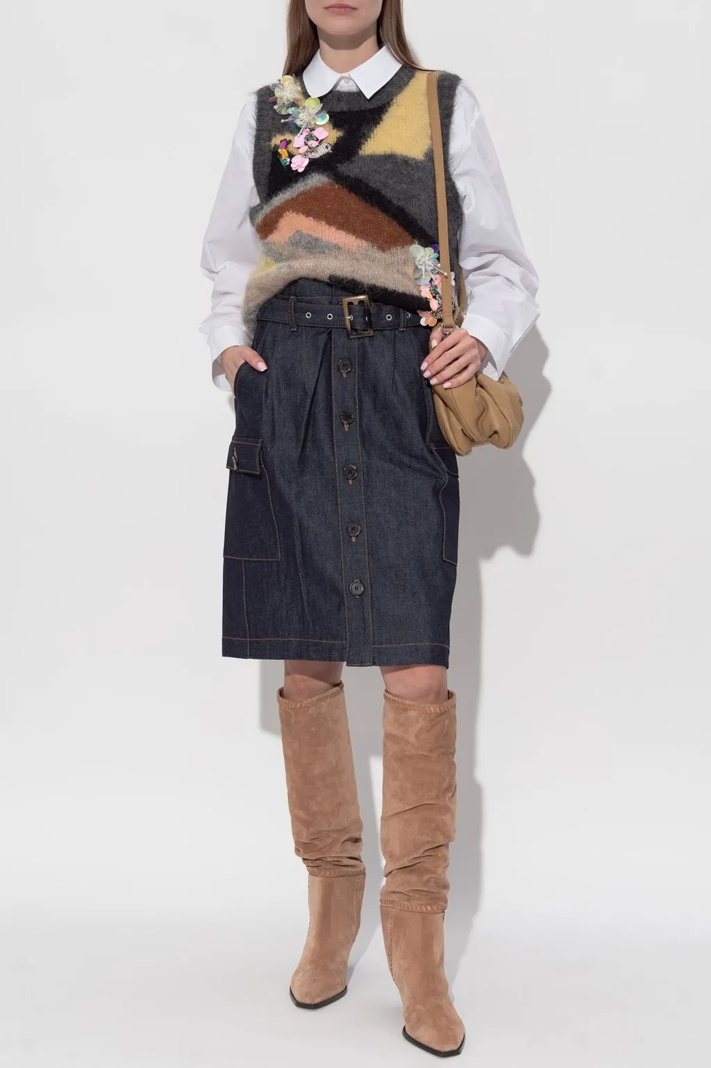 Munthe Raina Belted Skirt