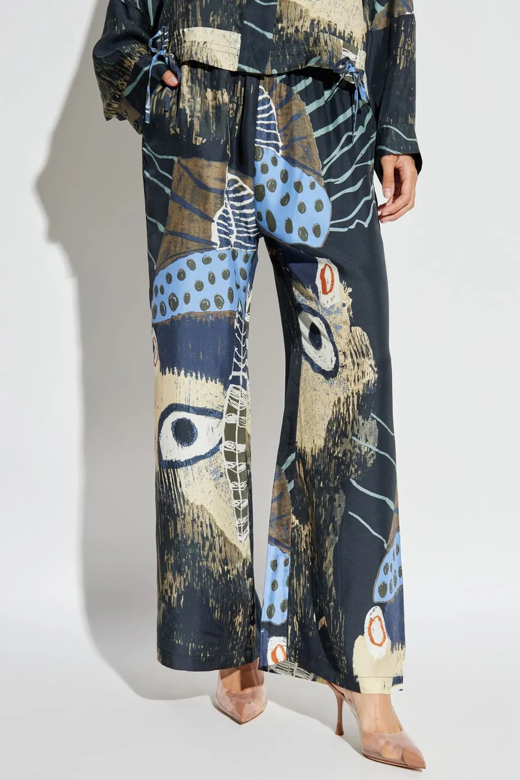 Munthe Arum Printed Silk Trousers