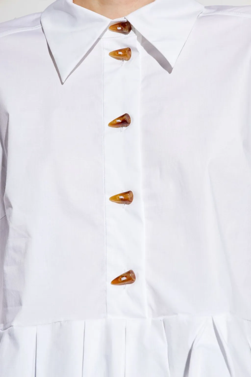 Munthe Lustona Pleated Button-Up Top