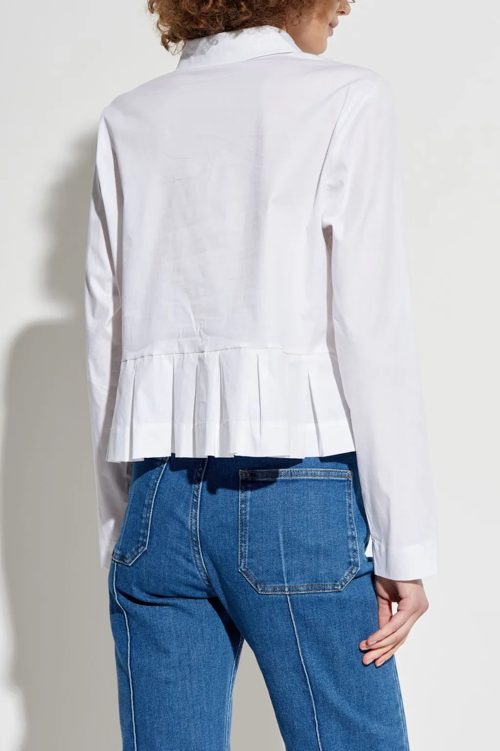 Munthe Lustona Pleated Button-Up Top