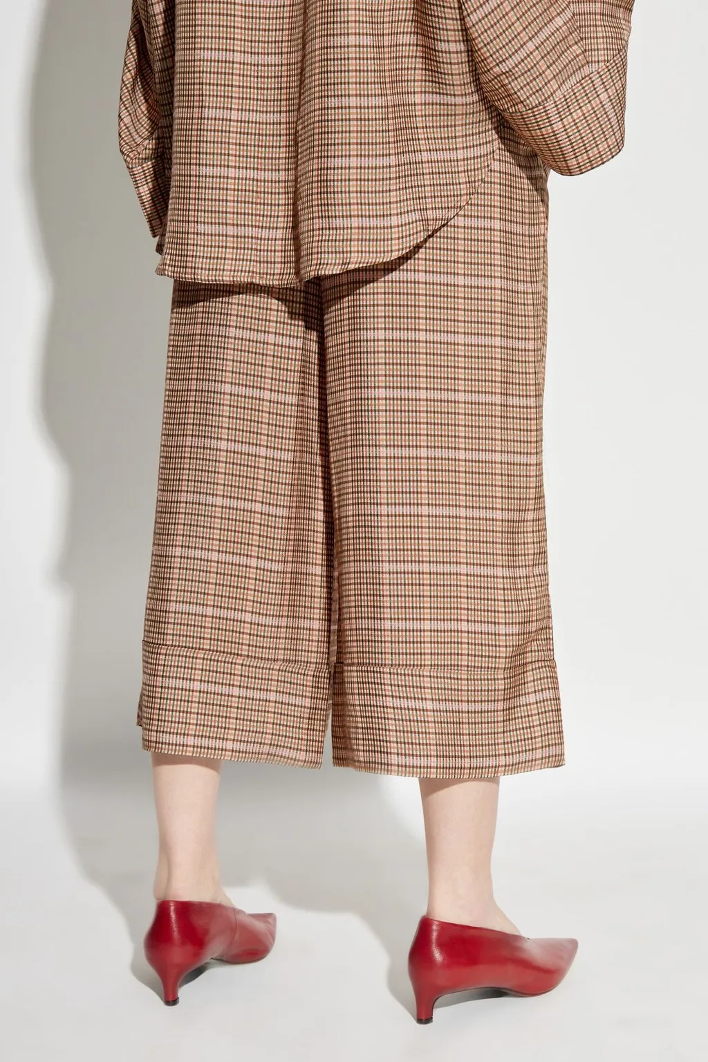 Munthe Lynhaven Checked Wide-Leg Pants