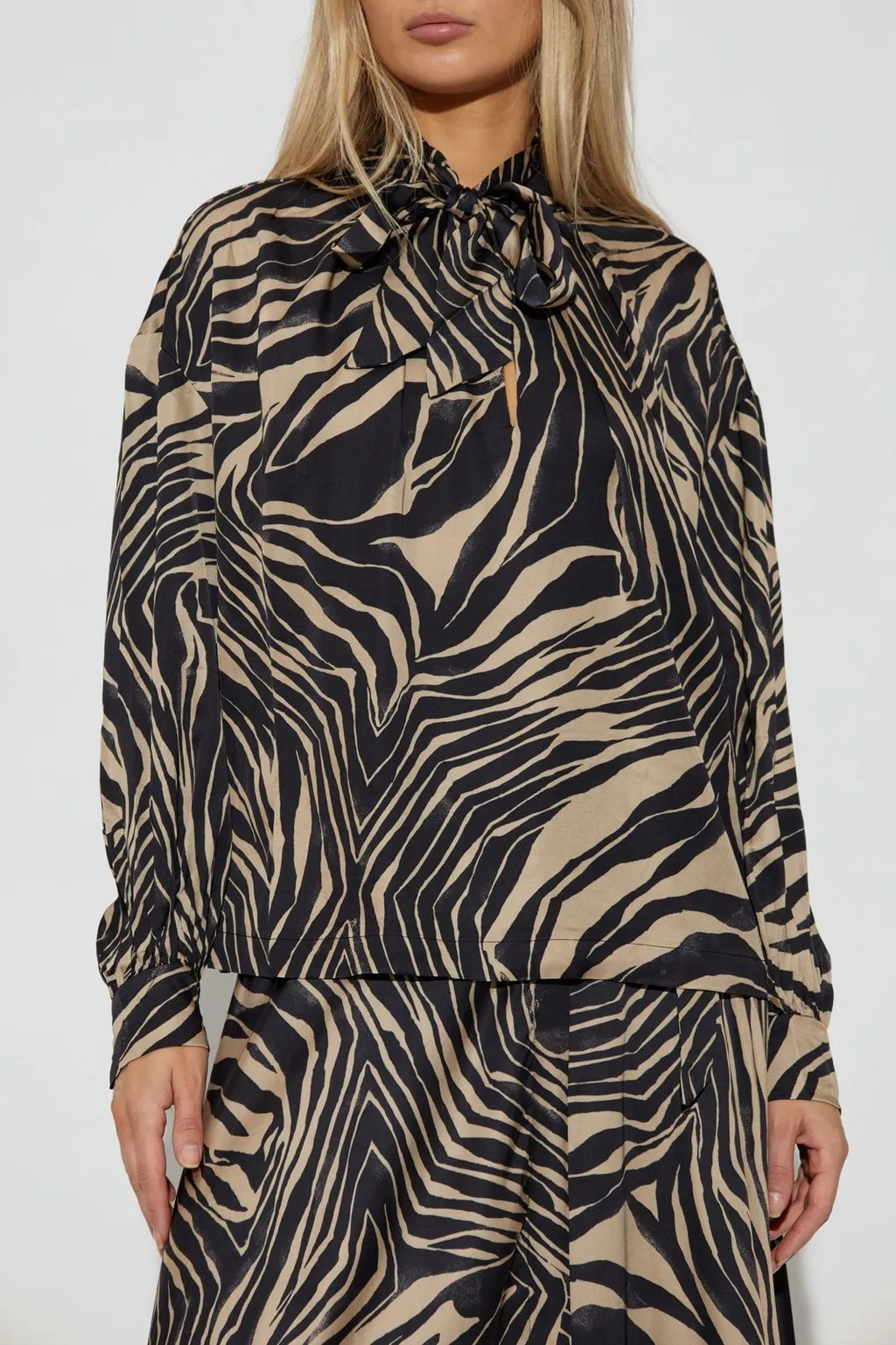 Munthe Lovella Zebra Print Top