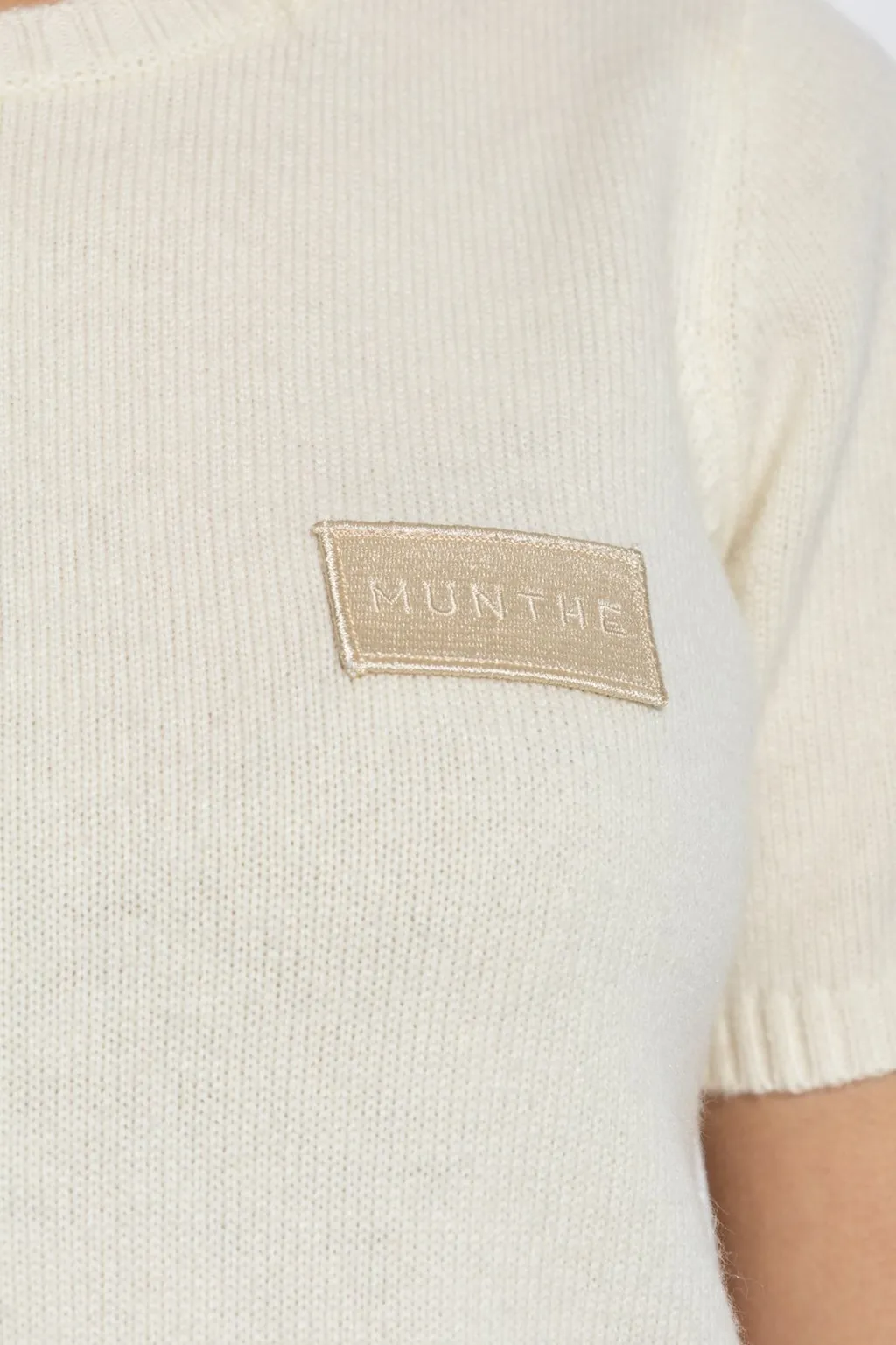 Munthe Pantas Logo Patch Knitted Top