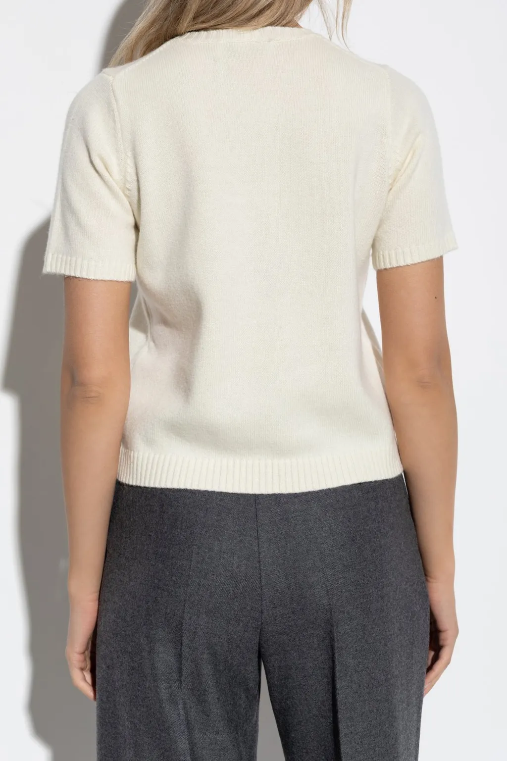 Munthe Pantas Logo Patch Knitted Top