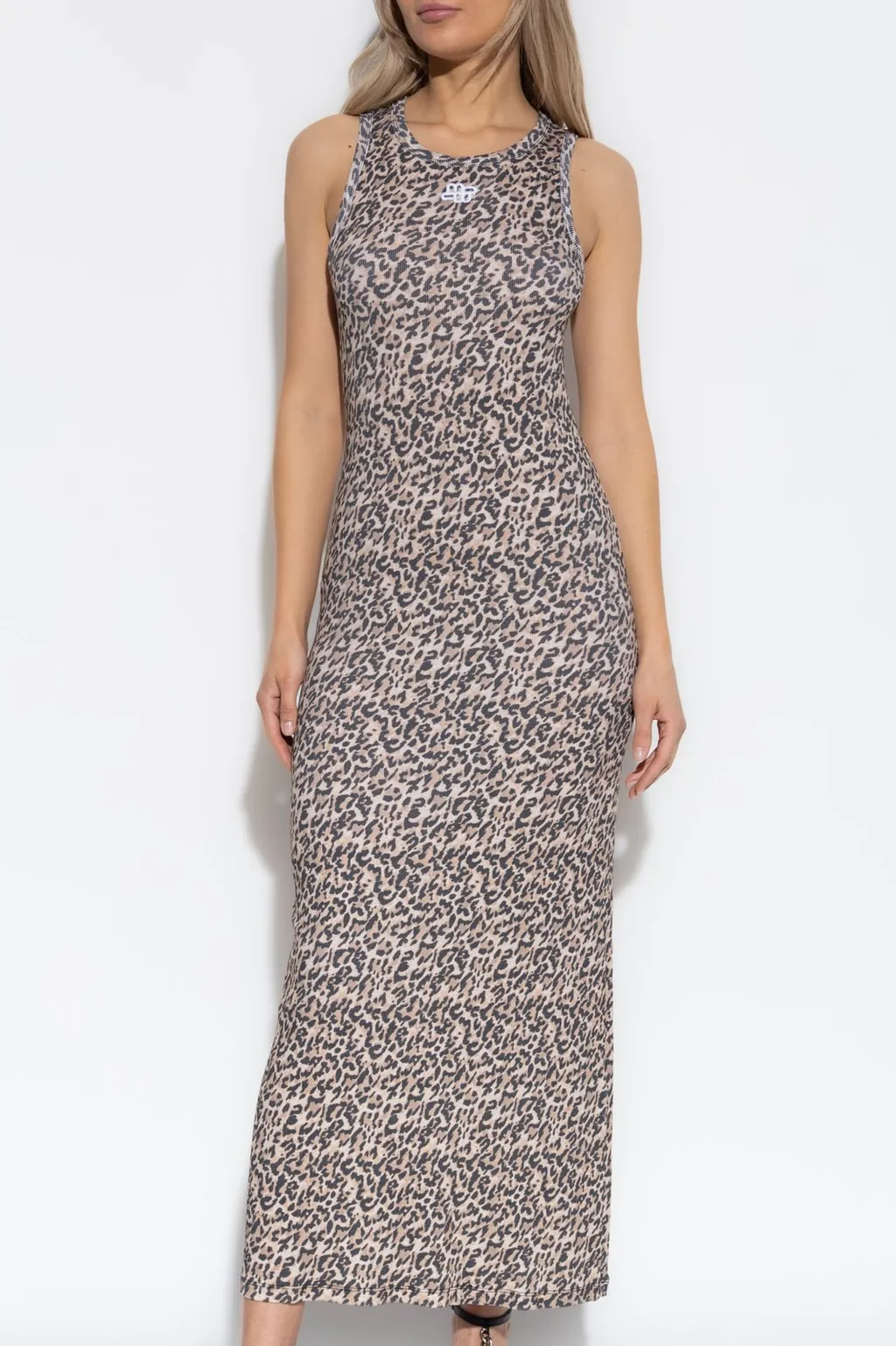 Munthe Panna Leopard Printed Sleeveless Dress