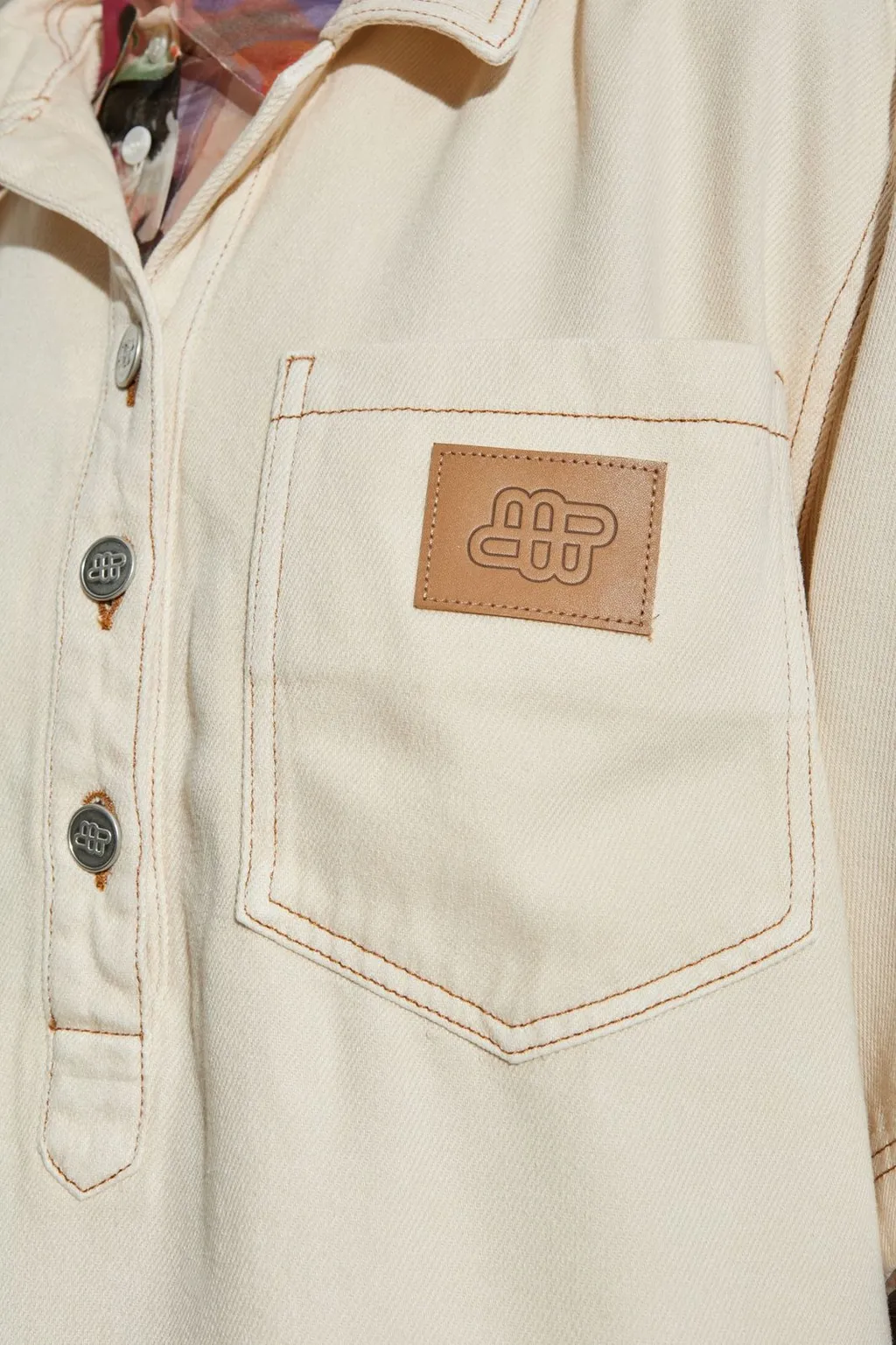 Munthe Short Sleeve Button-Up Top