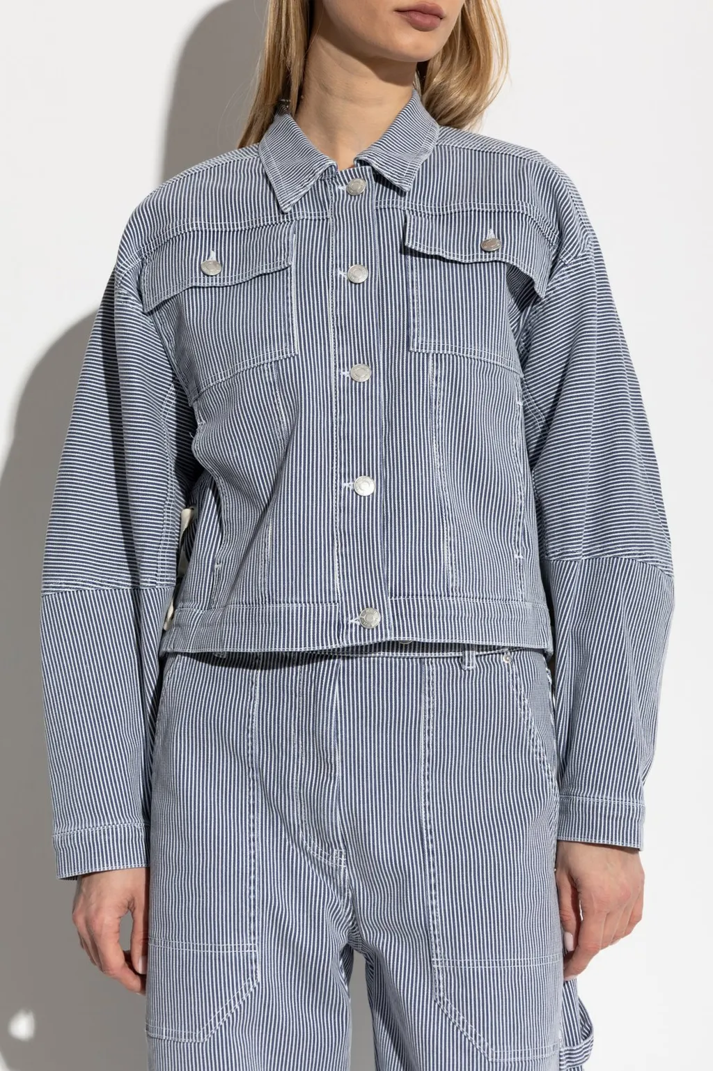 Munthe Striped Button-Up Jacket