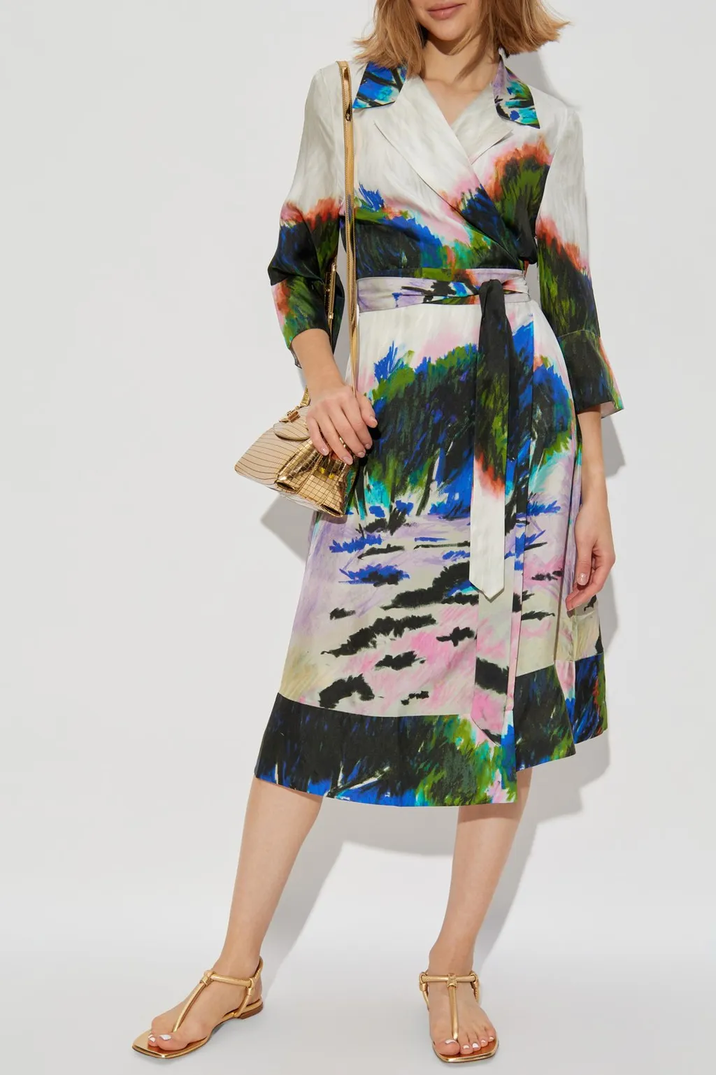 Munthe Artistic Wrap Midi Dress