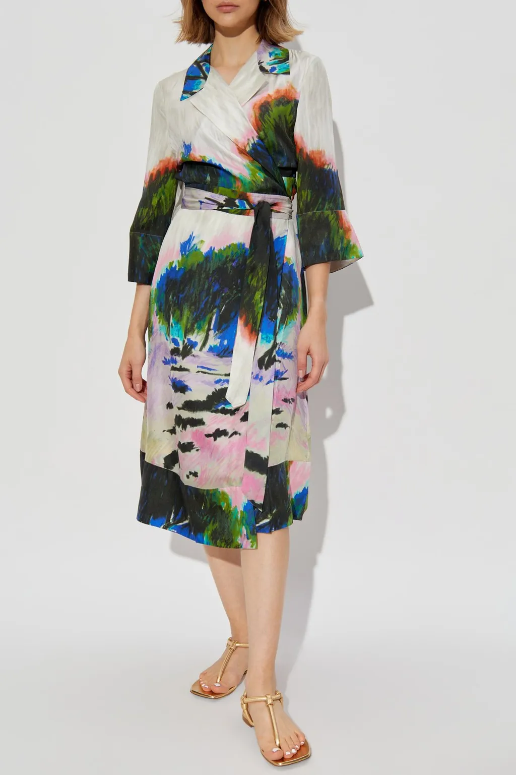 Munthe Artistic Wrap Midi Dress